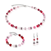 Coeur de Lion GeoCUBE® Iconic Halskette 2838/10-1903  rosé blush, rot, Edelstahl