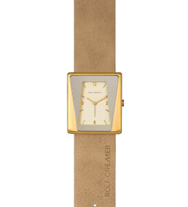 Rolf Cremer Armbanduhr Asym 509206 Edelstahl, Leder