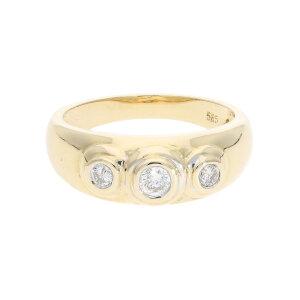 Diamantring Gold 585 massiv Unisex Second Hand 25326533...