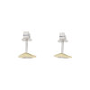 Ohrstecker Silber 925 goldplattiert, strukturiert, Zirkonia JL20-06-1494 JuwelmaLux