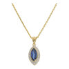 Kettenanhänger Damen 750 Gold Saphir ca. 0.20 ct Brill. getragen 25326537 Second Hand