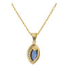 Kettenanhänger Damen 750 Gold Saphir ca. 0.20 ct Brill. getragen 25326537 Second Hand