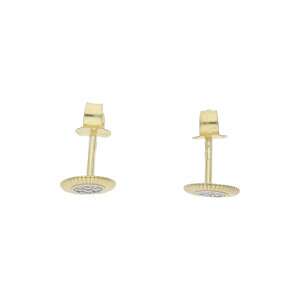 Ohrstecker Gold 333 strukturiert, teilrhodiniert,...