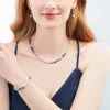 Coeur de Lion Halskette 43545/10-0759 Precious Fusion Offset roségold-blau