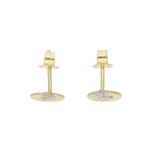 Ohrstecker Gold 333 strukturiert, teilrhodiniert,...