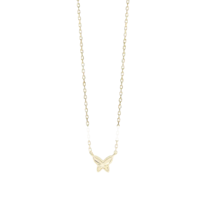 Mabina Kette Silber 925 Goldplattiert Schmetterling 553905