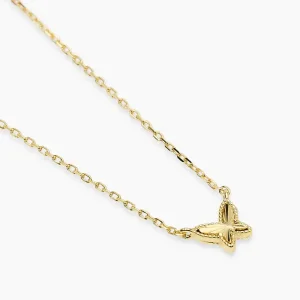 Mabina Kette Silber 925 Goldplattiert Schmetterling 553905