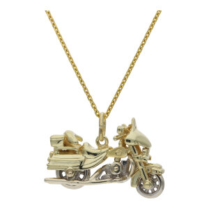Motorad Ketten Anhänger Bicolor Gold 333 massiv...