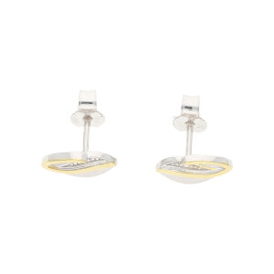 Ohrstecker Silber 925 Cubic Zirkonia teilvergoldet...