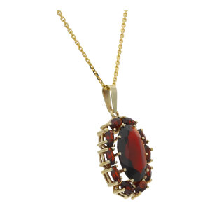 Granat Anhänger Gold 333 massiv Second Hand 25326564...
