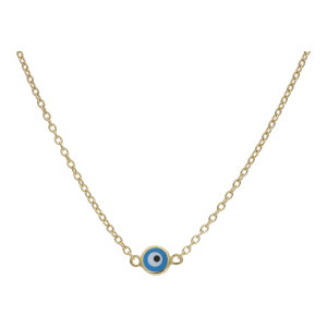 Goldkette Damen 585 Emailiert Türkis Auge Second...