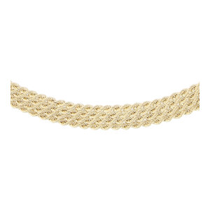 Halskette Damen Gold 585 Breite 7.5 mm Second Hand 25326572 getragen, wie neu