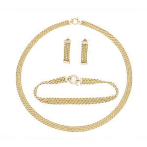 Set Gold 585 Kette, Armband & Ohrhänger Second...