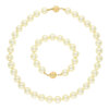 Perlenkette Set mit Armband Silber 925 vergoldet Magnetverschluss getragen 25326576 Second Hand