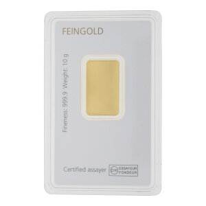 Goldbarren Degussa 999 Feingold 10 Gramm GB-GP-10.0G-DEG-EGS