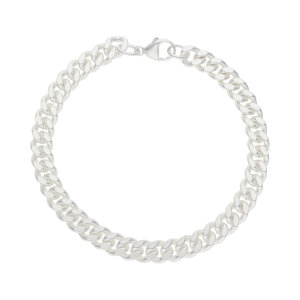 Armband Herren Silber 925 Flachpanzer poliert...
