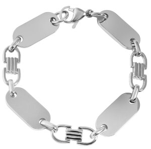 Herren Armband Edelstahl JL45-03-0152 platten poliert 10...