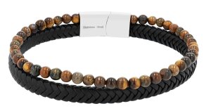 Herren Armband Tigerauge Leder JL45-03-0154...