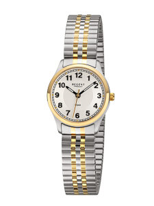Regent Damen Armbanduhr BA-887 Edelstahl, Zugband, Gold...