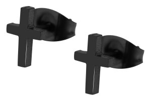 Kreuz Ohrstecker Edelstahl JL45-06-0157 Ionen plattiert...