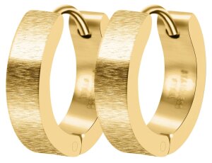 Creolen Edelstahl gold plattiert JL45-06-0159 mattiert...