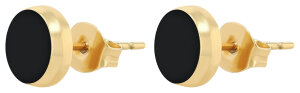Ohrstecker Titan gold plattiert JL45-06-0160 schwarz...