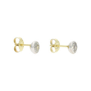 Damen Ohrstecker 585 GG/WG Diamant ca. 1,0 ct getragen...