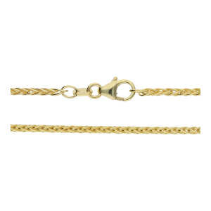 Goldkette für Anhänger Zopf Gold 333 Breite 1,6...