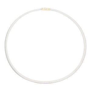 Damen Halsreif Bicolor 585 Gold Weißgold getragen...
