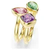 Swarovski Ring Set Imber Cocktailring 5753278 goldplattiert, poliert, bunte Cubic Zirkonia, Gr.58