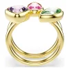 Swarovski Ring Set Imber Cocktailring 5753278 goldplattiert, poliert, bunte Cubic Zirkonia, Gr.58