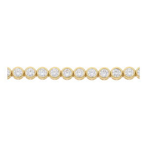 Damen Armband Tennis 925 Silber vergoldet Zirkonia...