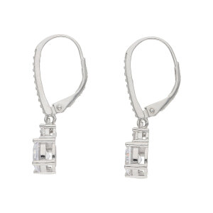Ohrhänger Damen Silber 925 rhodiniert Zirkonia...