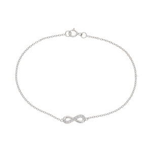 Armband Unendlichkeit Silber 925 rhodiniert, poliert,...