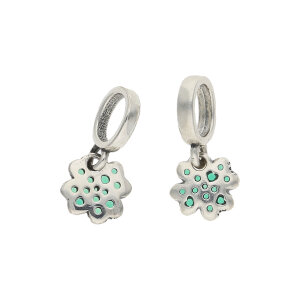 Pandora Paar Charm-Anhänger Kleeblatt Silber 925...