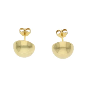 Ohrstecker Halbkugel Silber 925 goldplattiert JuwelmaLux...