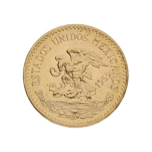 Goldmünze 16,7 Gramm Gold 900 Azteca "Veinte...