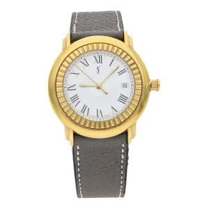 Yves Saint Laurent Armbanduhr Swiss Made Goldfarben...