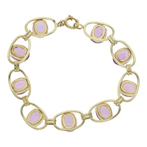 Armband Damen Gold 333 Amethyst Second Hand 25326626 getragen, wie neu