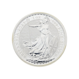 Silbermünze 1 Unze Feinsilber 999 Britannia,...