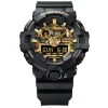 Casio G-Shock Herren Uhr GA-700CF-1AER Resin schwarz goldfarbener Zifferblatt