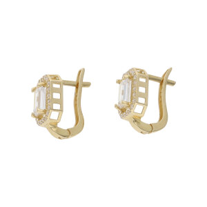 Creolen Damen Gold 585 Zirkonia Second Hand 25326628...