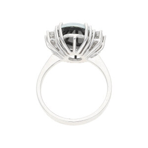 Weißgoldring mit Opal Triplette und Brillanten 585/000 Second Hand 25326632 wie neu