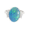 Weißgoldring mit Opal Triplette und Brillanten 585/000 Second Hand 25326632 wie neu