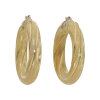 Italinische Creolen Matt, Glanz Gold 585 Second Hand 25326633 getragen wie neu