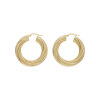 Italinische Creolen Matt, Glanz Gold 585 Second Hand 25326633 getragen wie neu