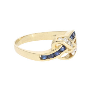 Goldring 750 mit Saphiren und Brillanten 25326640...