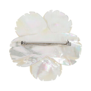 Brosche Perlmut Blume Silber 925 mit Perle 25326645...