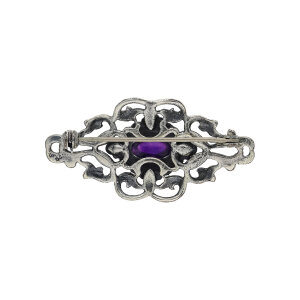 Trachten Brosche echt Silber Ametyst Second Hand 25326634...