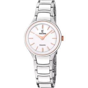 Festina Damen Armbanduhr F20752/1 Edelstahl, Keramik
